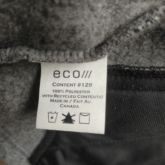 Grouse Mountain Men's Fleece Jacket Size Medium Full Zip Eco Gray Made in Canada - Picture 10 of 16